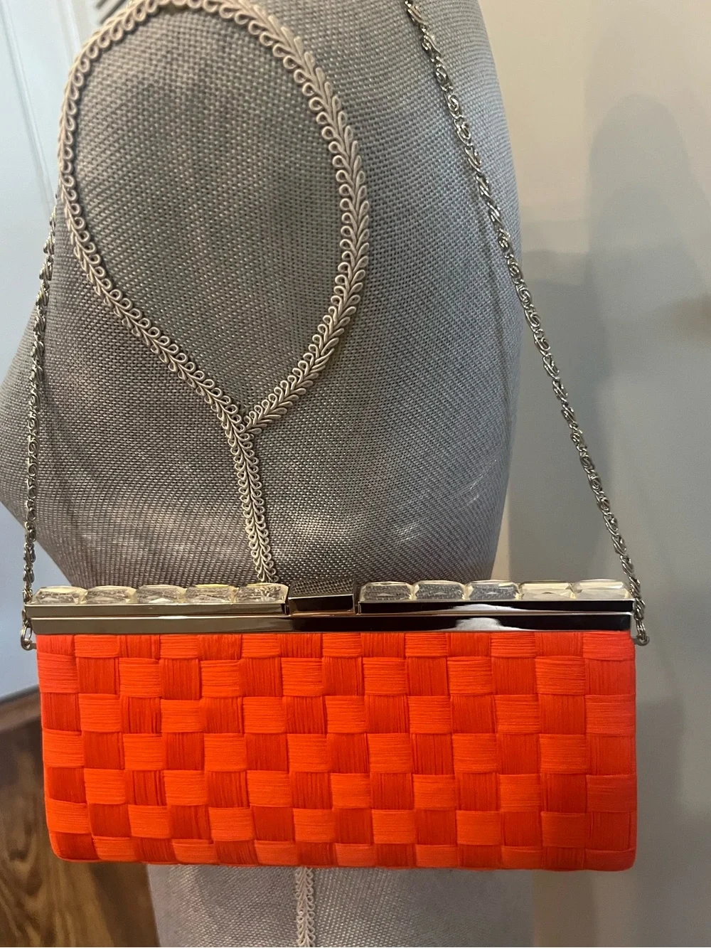 Kate Landry Bright Orange Summer/ Evening Clutch/Resort Wear NEW